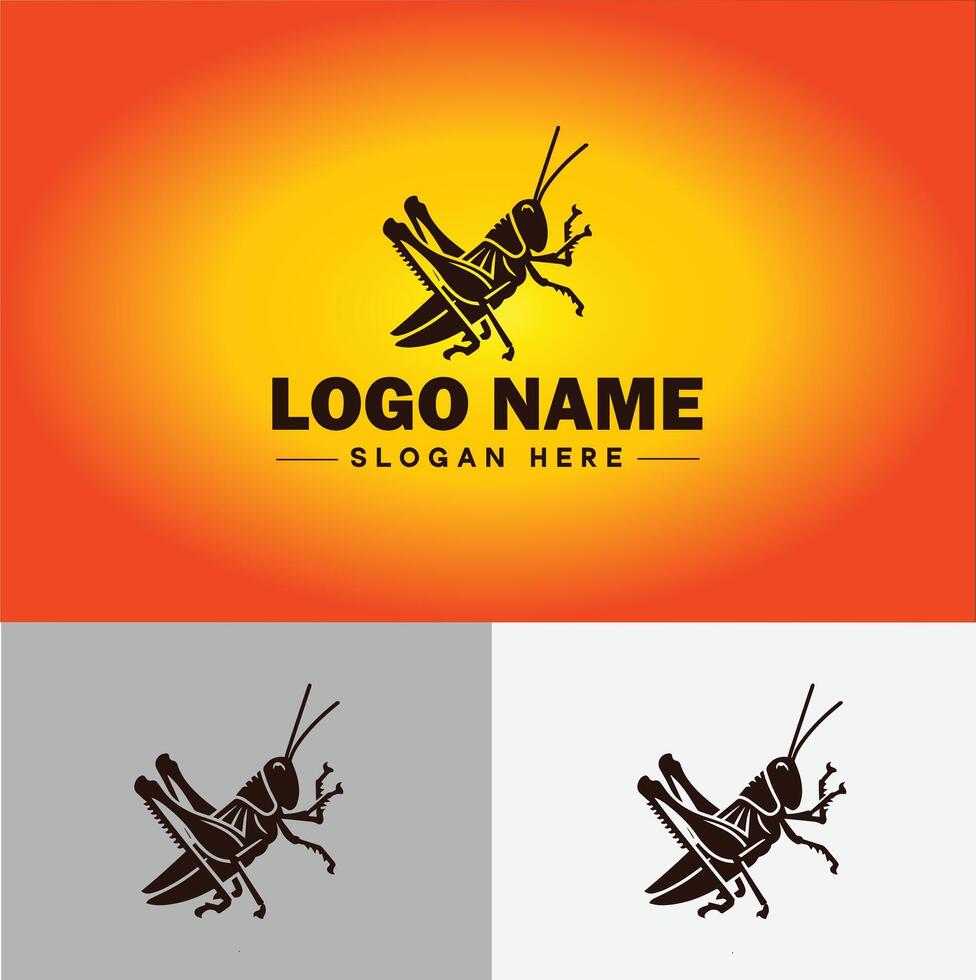 grasshopper Logo vector art icon graphics for company brand business icon grasshopper Logo template