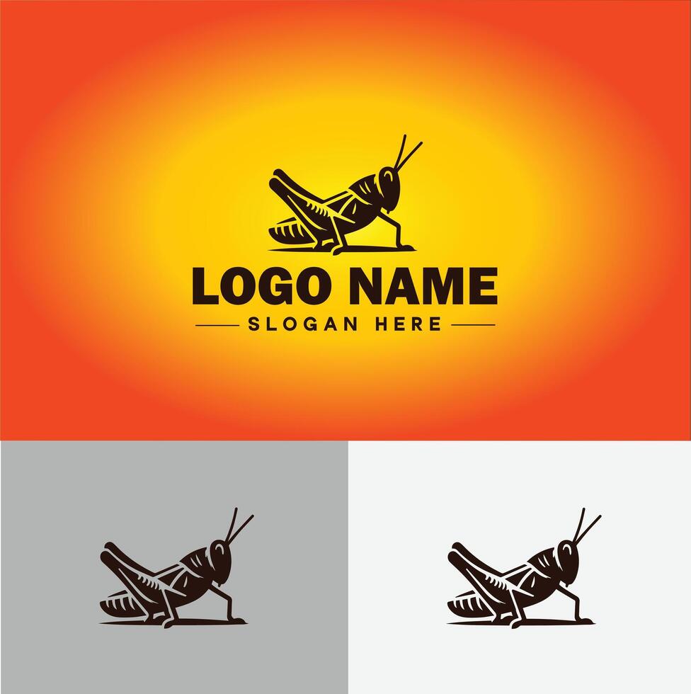 grasshopper Logo vector art icon graphics for company brand business icon grasshopper Logo template