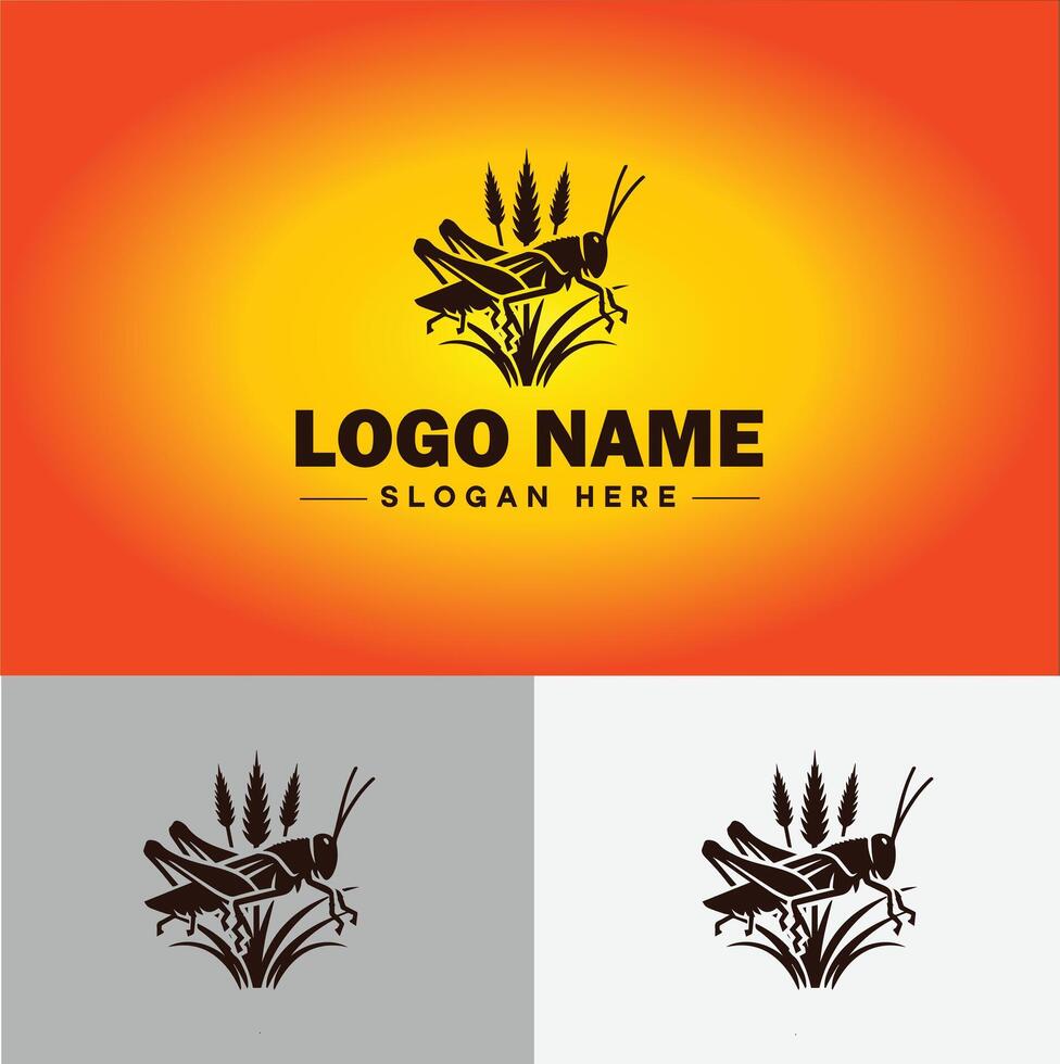 grasshopper Logo vector art icon graphics for company brand business icon grasshopper Logo template