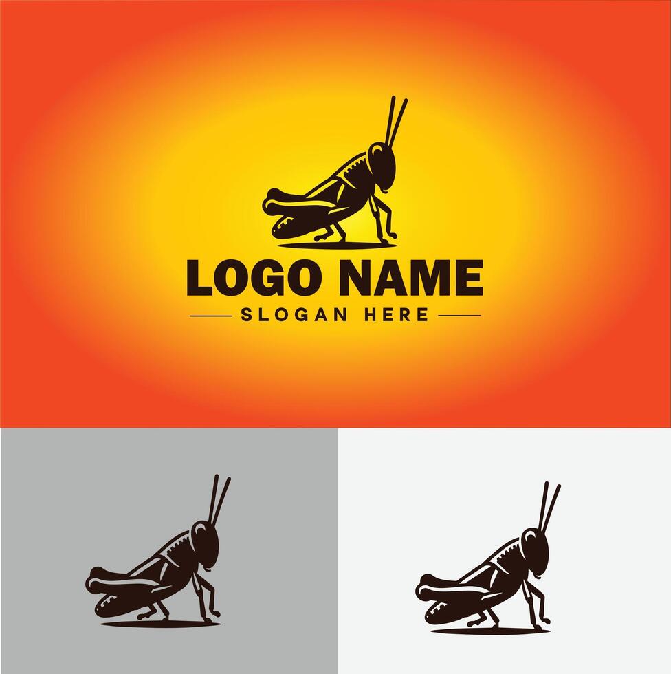 grasshopper Logo vector art icon graphics for company brand business icon grasshopper Logo template