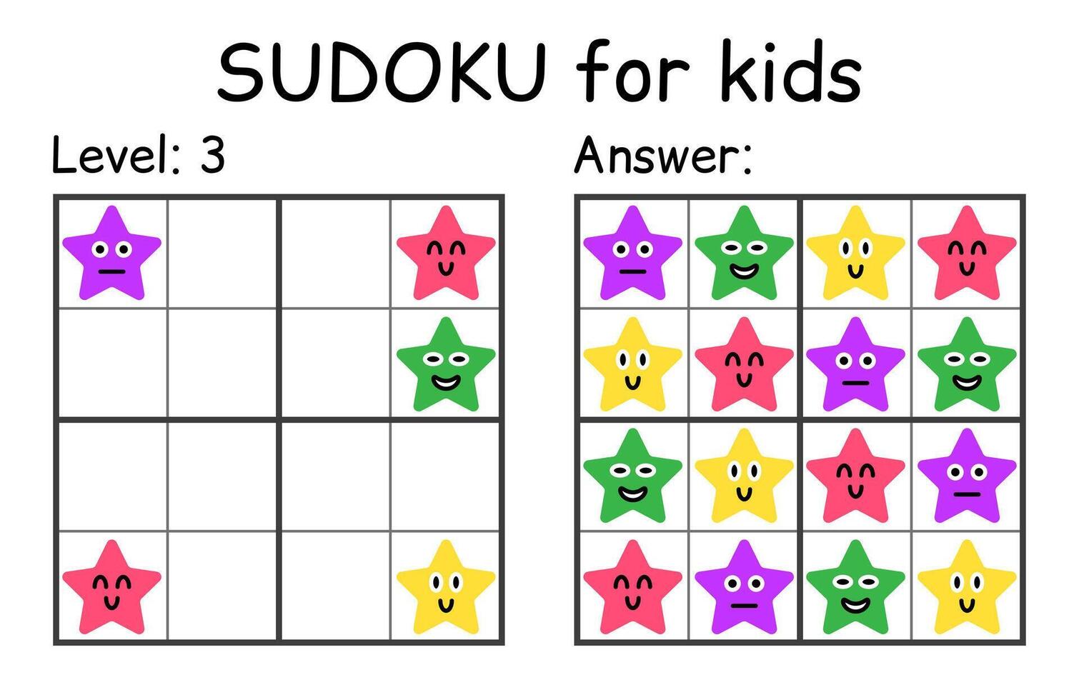 Sudoku. Kids and adult mathematical mosaic. Kids game. Magic square. Logic puzzle game. Digital rebus vector