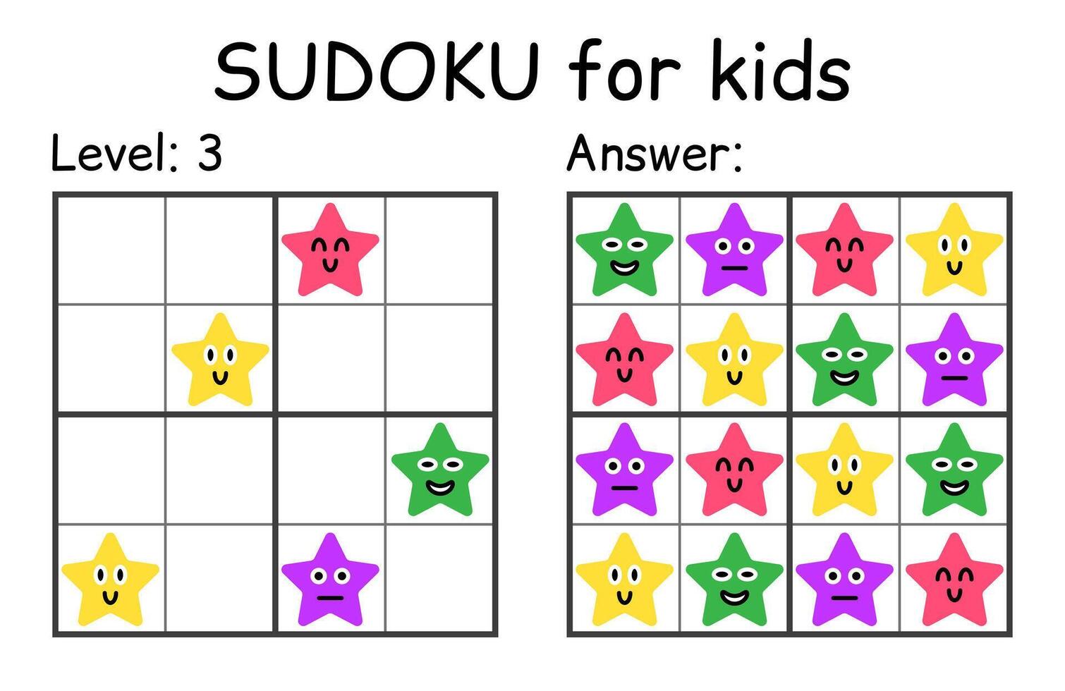 Sudoku. Kids and adult mathematical mosaic. Kids game. Magic square. Logic puzzle game. Digital rebus vector