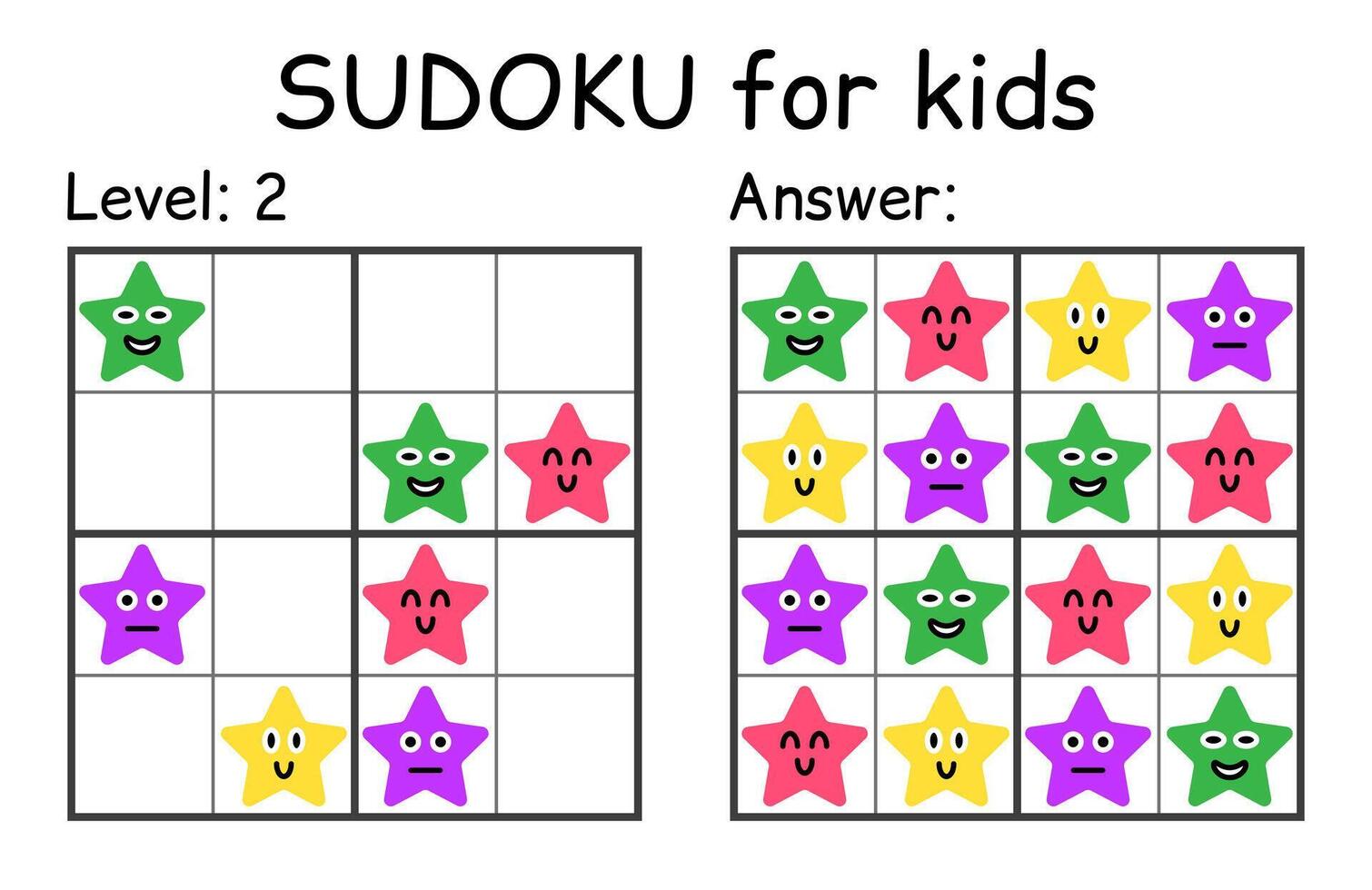 sudoku. niños y adulto matemático mosaico. niños juego. magia cuadrado. lógica rompecabezas juego. digital jeroglífico vector