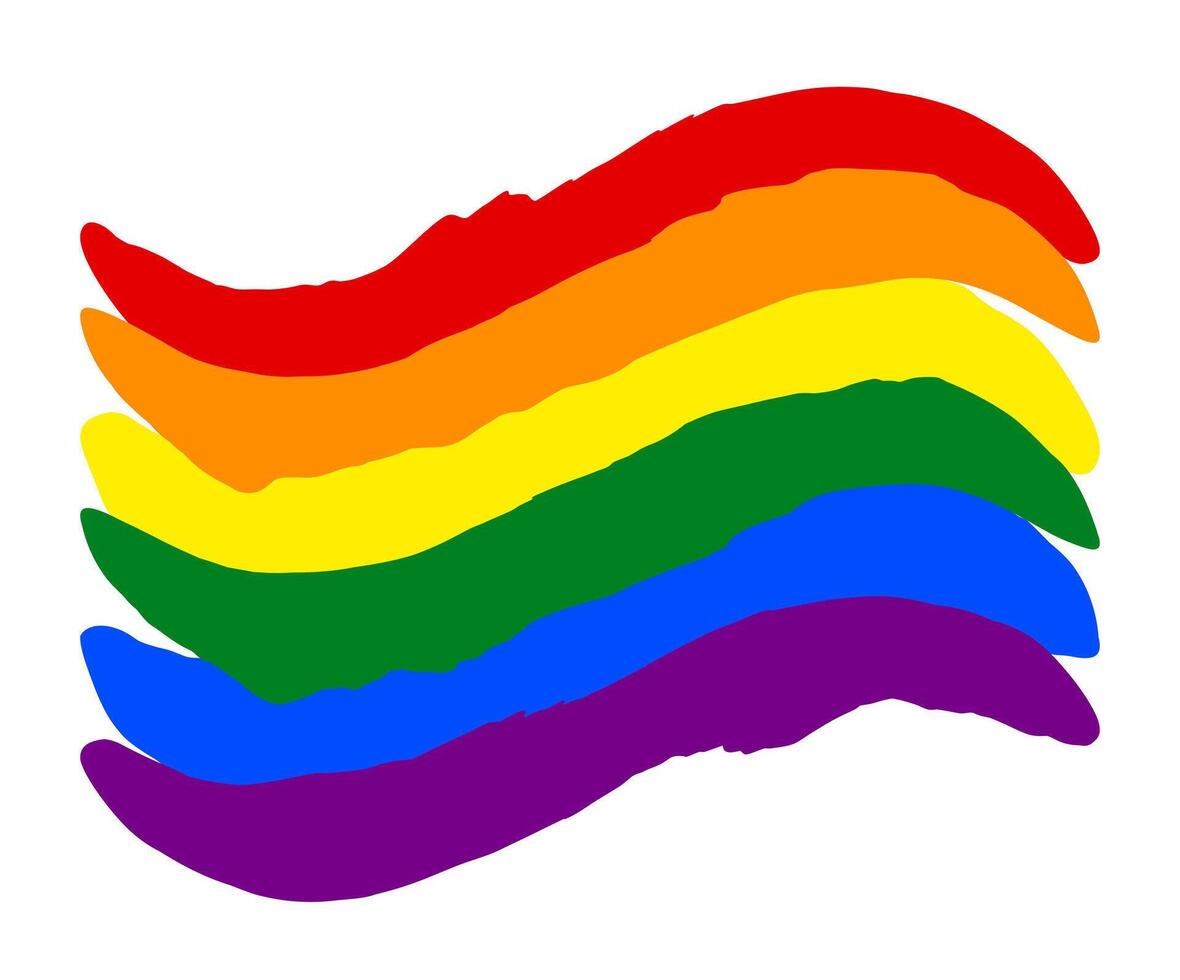 LGBT pride flag lesbian, gay, bisexual, transgender. Rainbow flag. Gay and lesbian love. vector