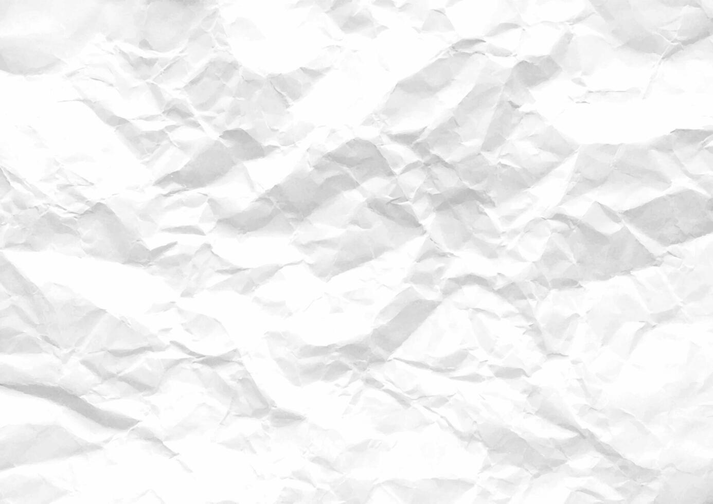 Crumpled paper abstract background texture. Texture of white crumpled paper background vector