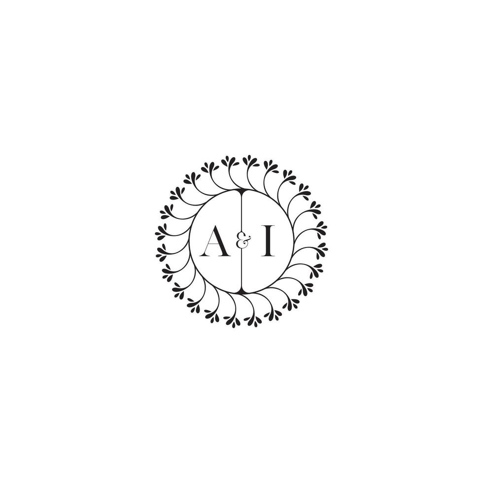 AI simple wedding initial concept with high quality logo design vector