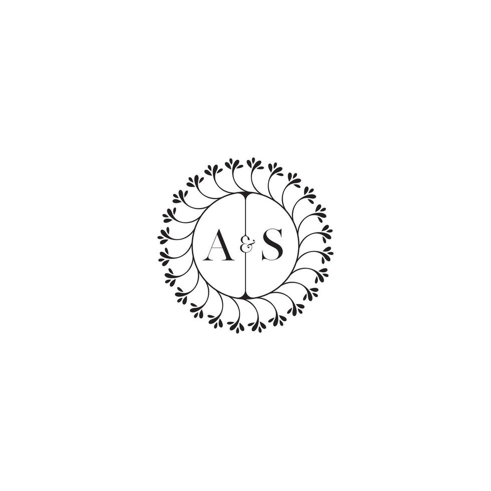 AS simple wedding initial concept with high quality logo design vector