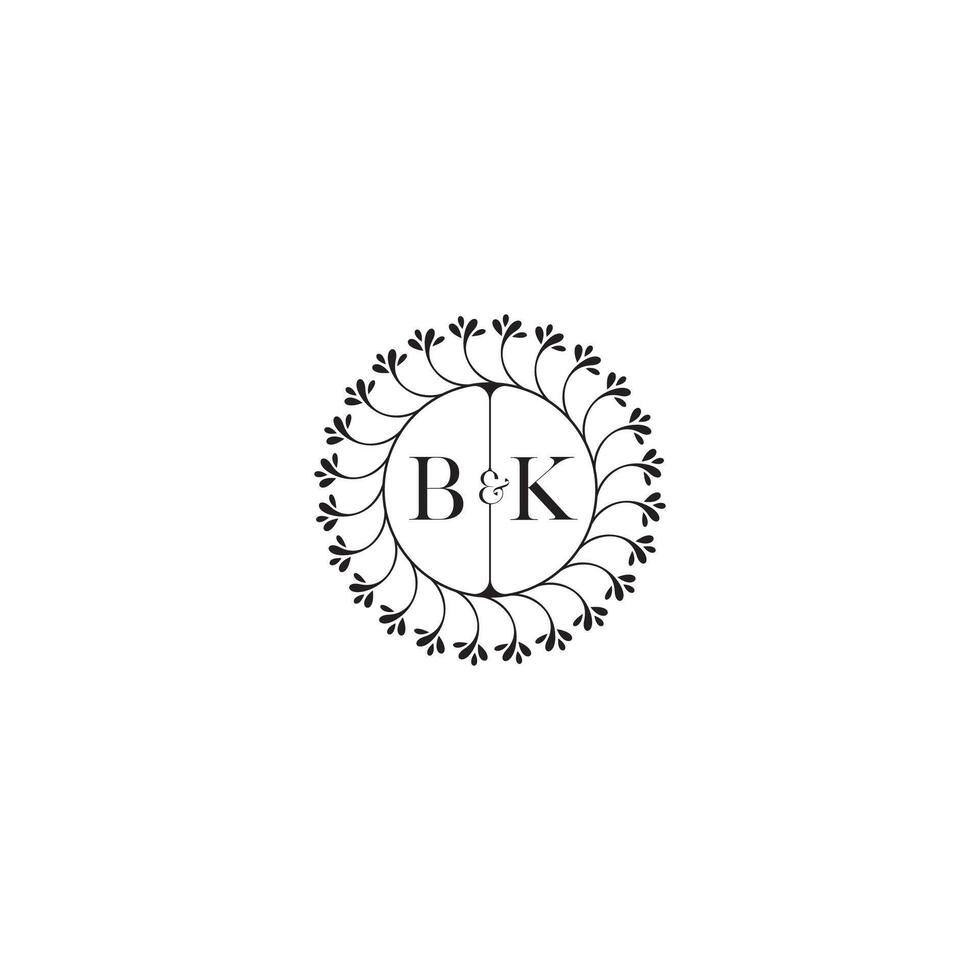 bk sencillo Boda inicial concepto con alto calidad logo diseño vector
