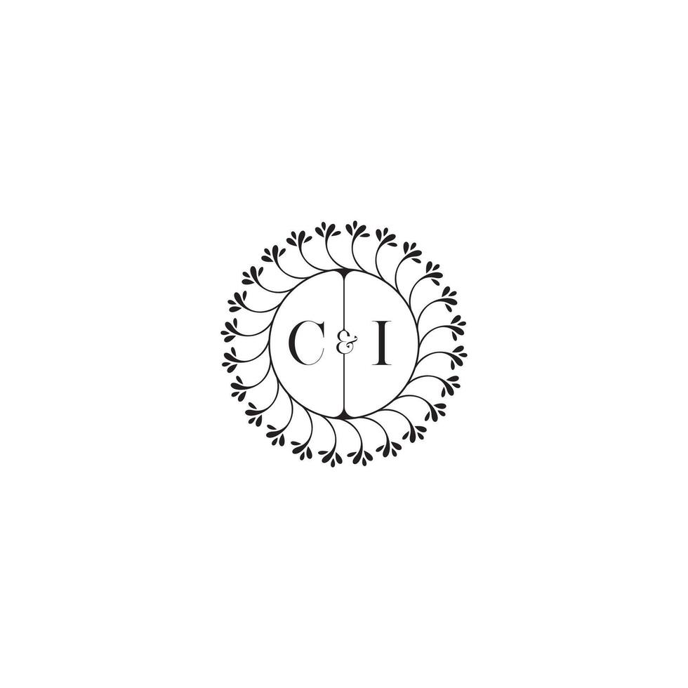 CI simple wedding initial concept with high quality logo design vector