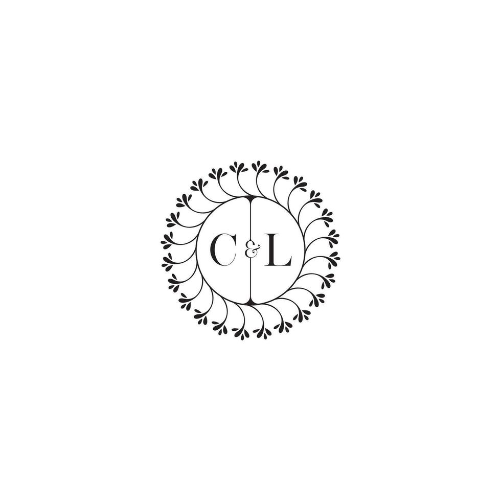 CL simple wedding initial concept with high quality logo design vector