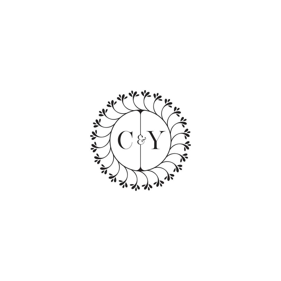 CY simple wedding initial concept with high quality logo design vector