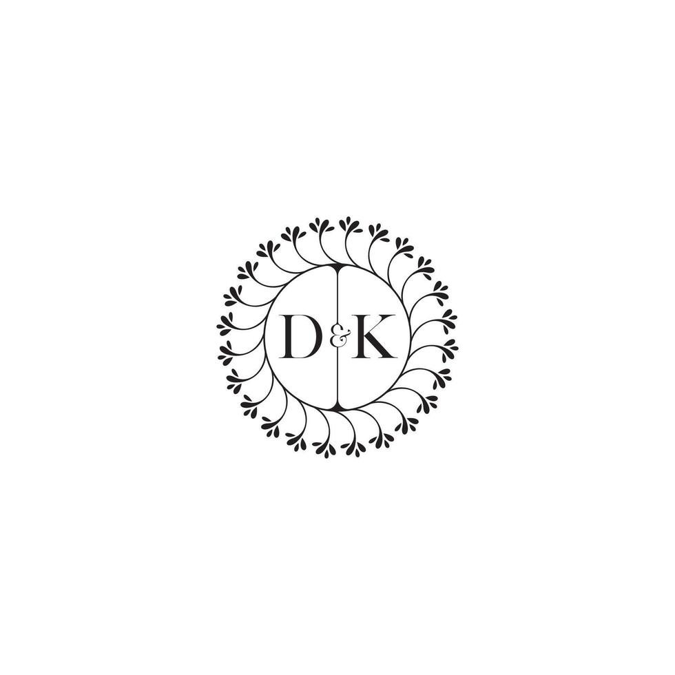 DK simple wedding initial concept with high quality logo design vector