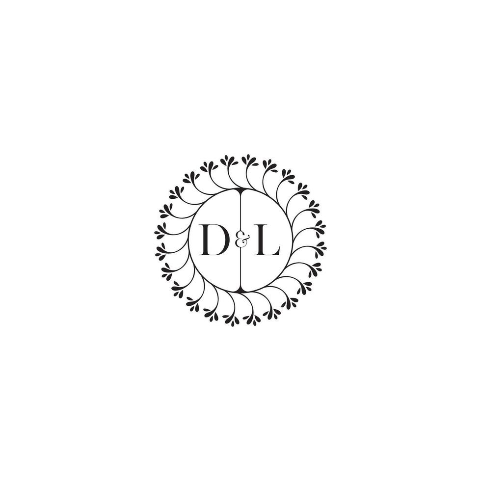 DL simple wedding initial concept with high quality logo design vector