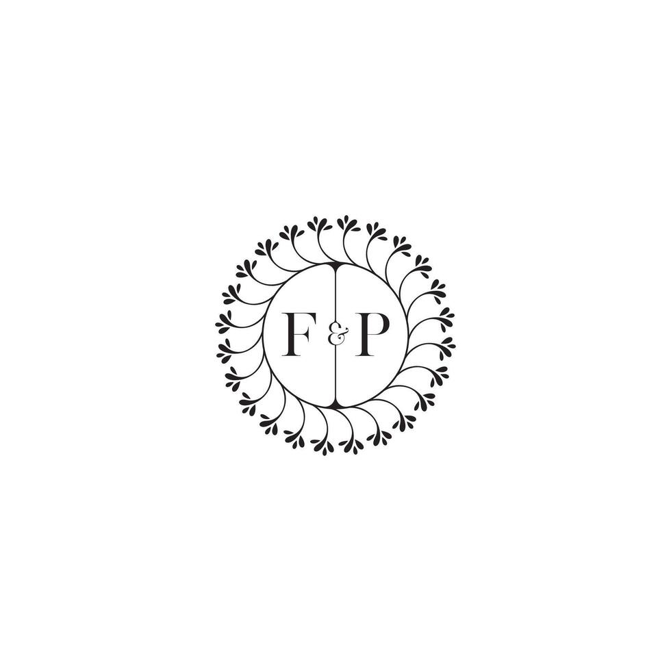 FP simple wedding initial concept with high quality logo design vector