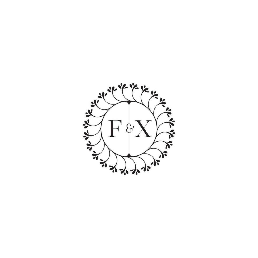 FX simple wedding initial concept with high quality logo design vector