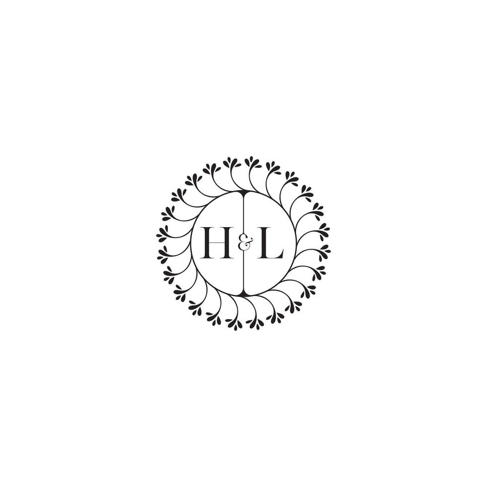 hl sencillo Boda inicial concepto con alto calidad logo diseño vector
