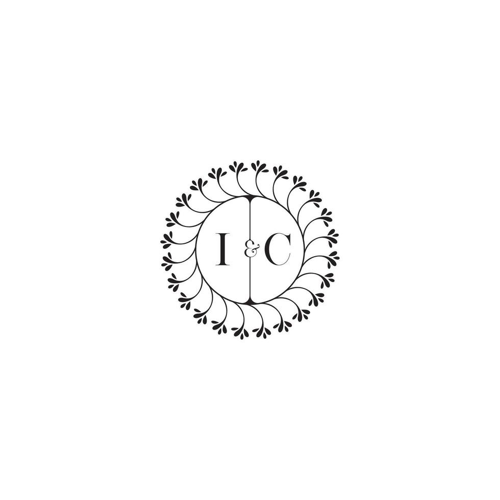 ic sencillo Boda inicial concepto con alto calidad logo diseño vector