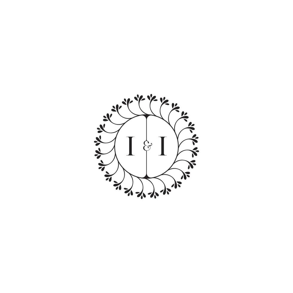 II simple wedding initial concept with high quality logo design vector