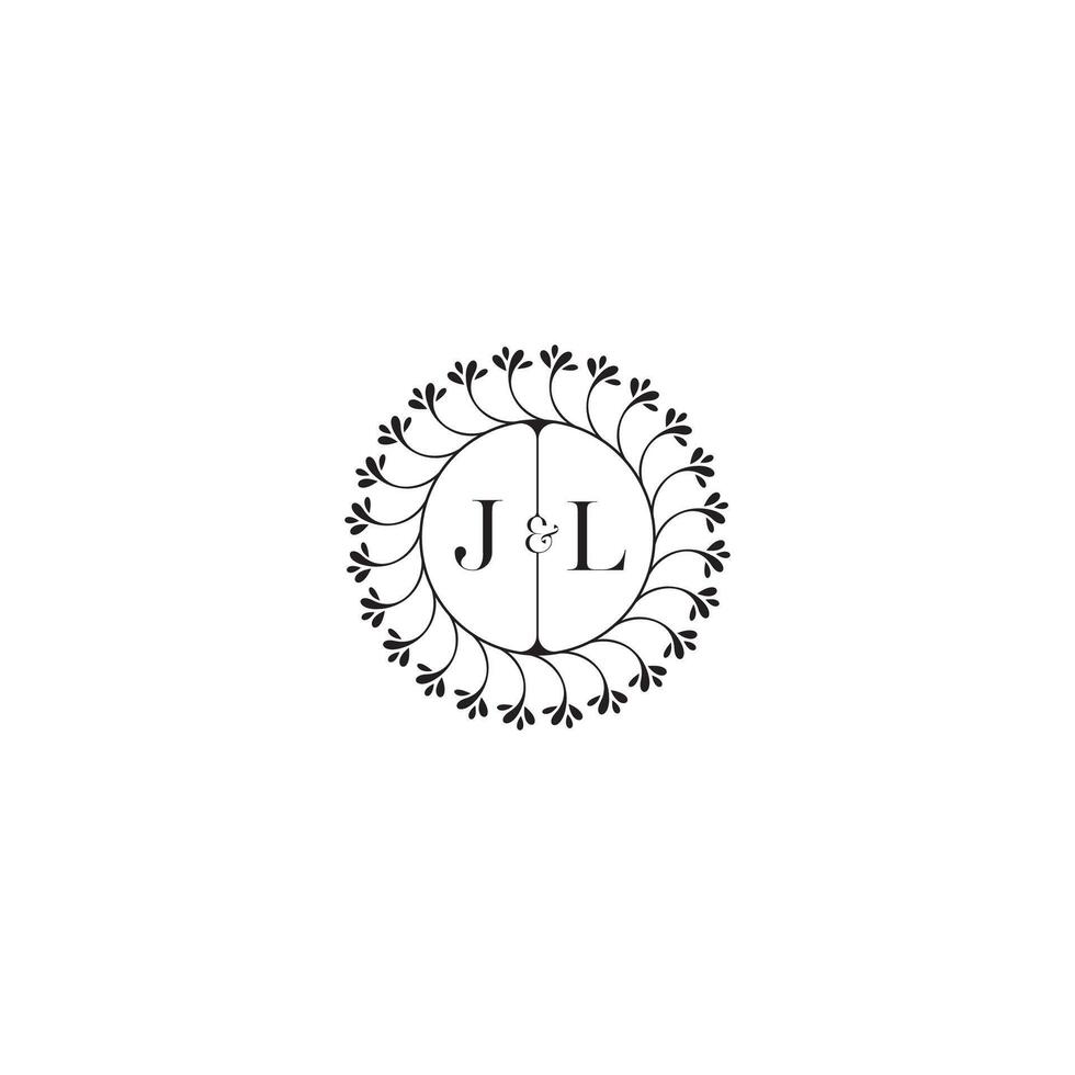 JL simple wedding initial concept with high quality logo design vector