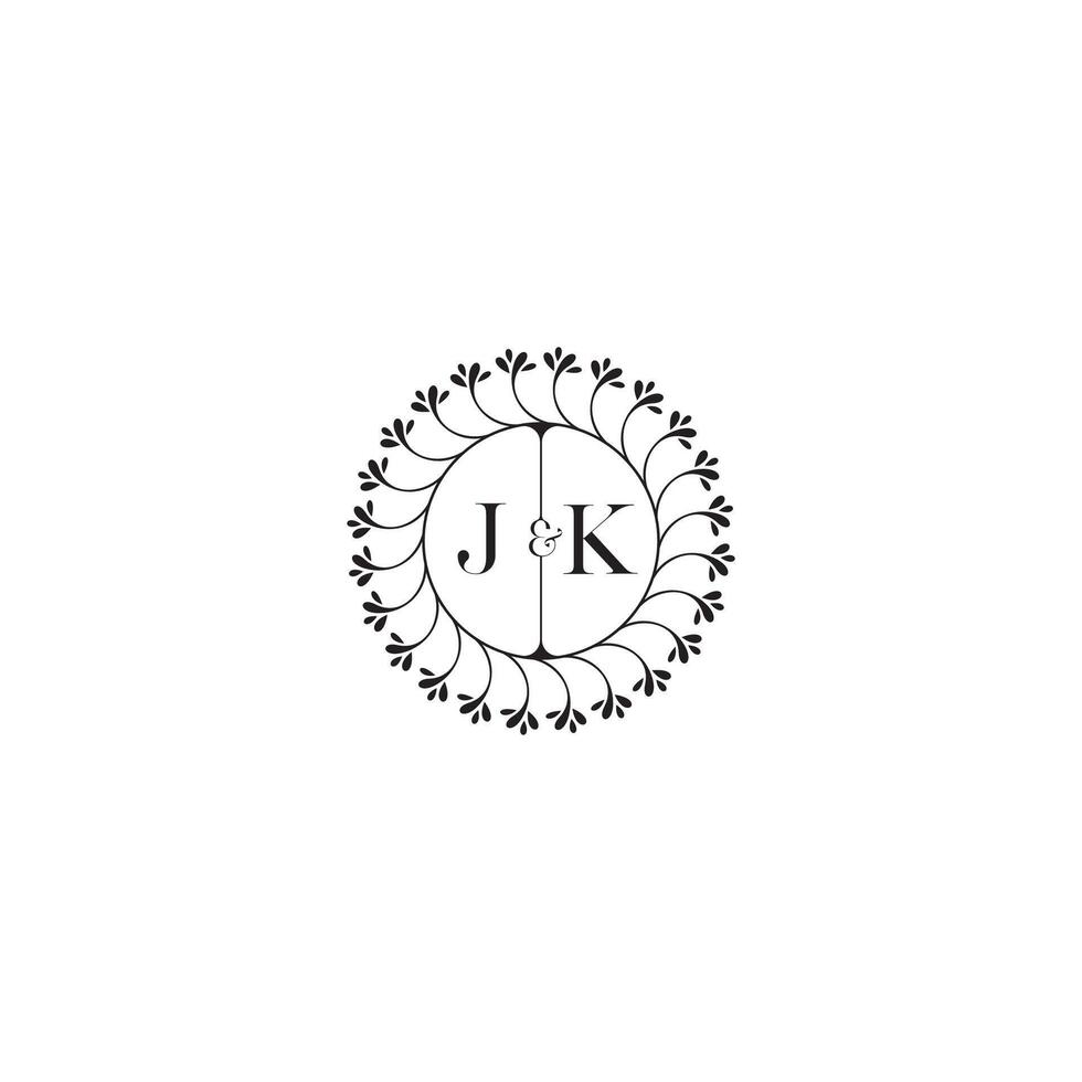 JK simple wedding initial concept with high quality logo design vector