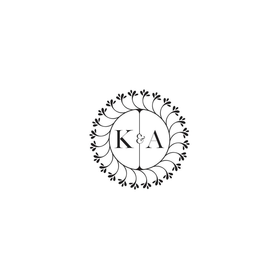 KA simple wedding initial concept with high quality logo design vector