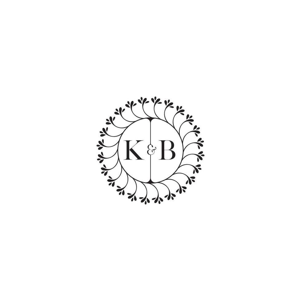 KB simple wedding initial concept with high quality logo design vector