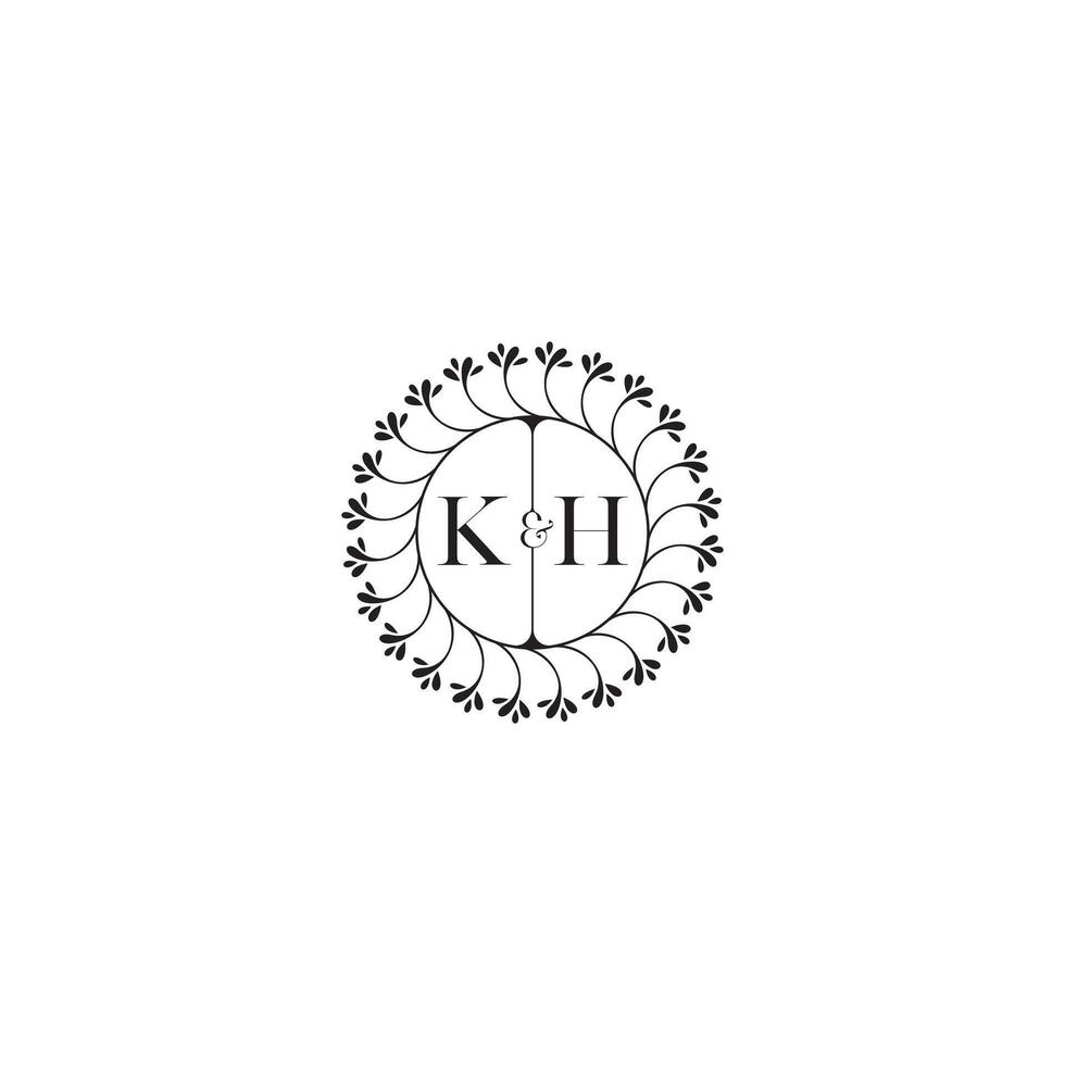 kh sencillo Boda inicial concepto con alto calidad logo diseño vector