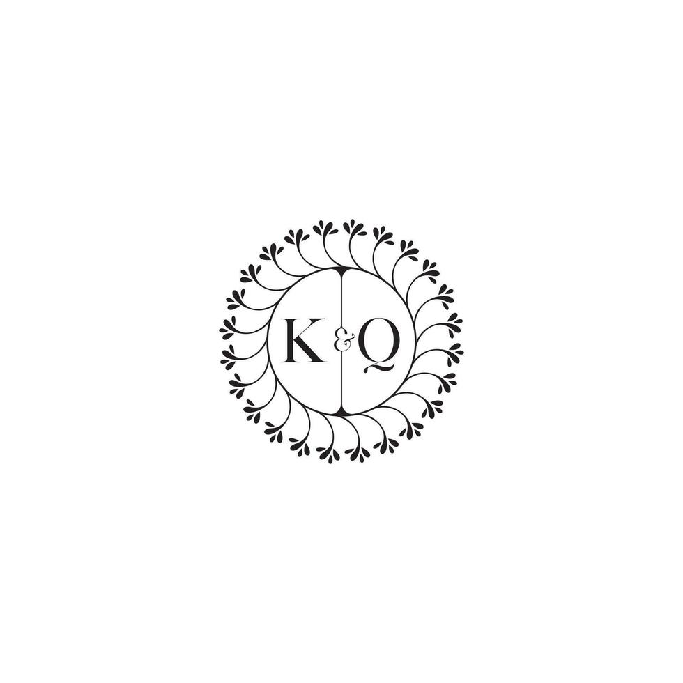 kq sencillo Boda inicial concepto con alto calidad logo diseño vector