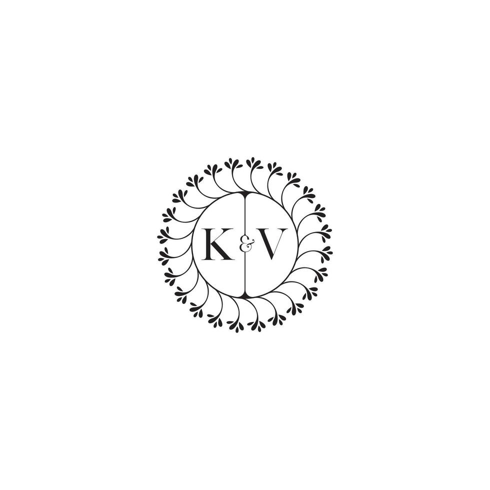 kv sencillo Boda inicial concepto con alto calidad logo diseño vector