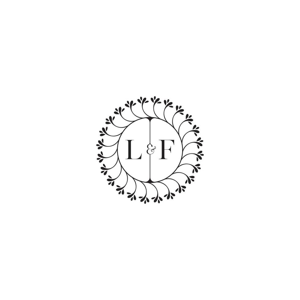 LF simple wedding initial concept with high quality logo design vector