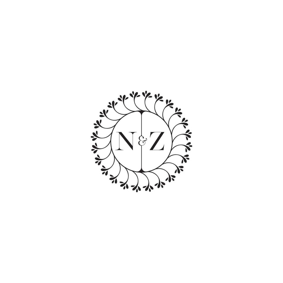 Nueva Zelanda sencillo Boda inicial concepto con alto calidad logo diseño vector