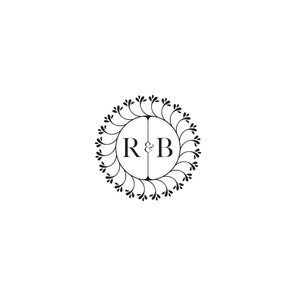 rb sencillo Boda inicial concepto con alto calidad logo diseño vector