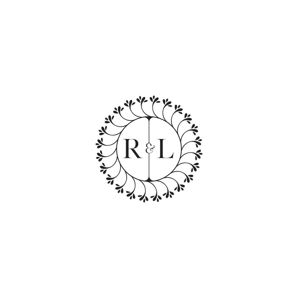 RL simple wedding initial concept with high quality logo design vector