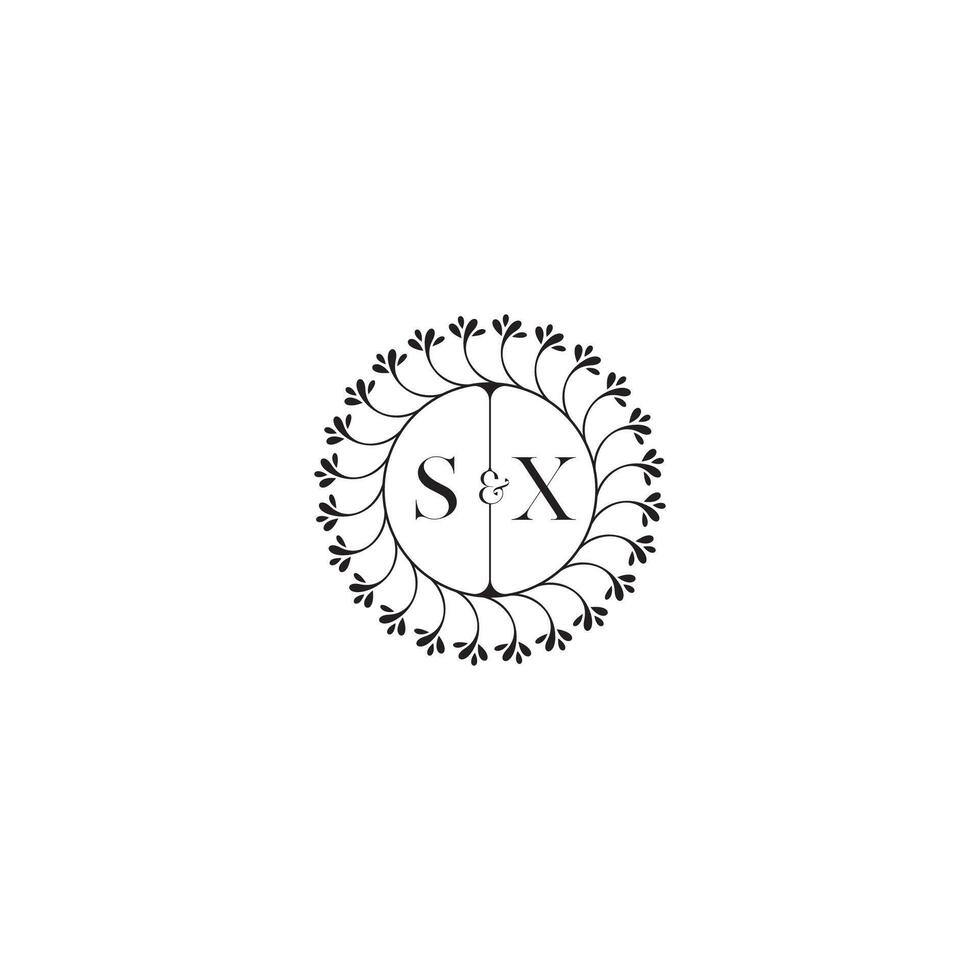 sx sencillo Boda inicial concepto con alto calidad logo diseño vector