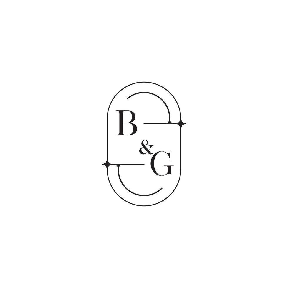 BG line simple initial concept with high quality logo design vector