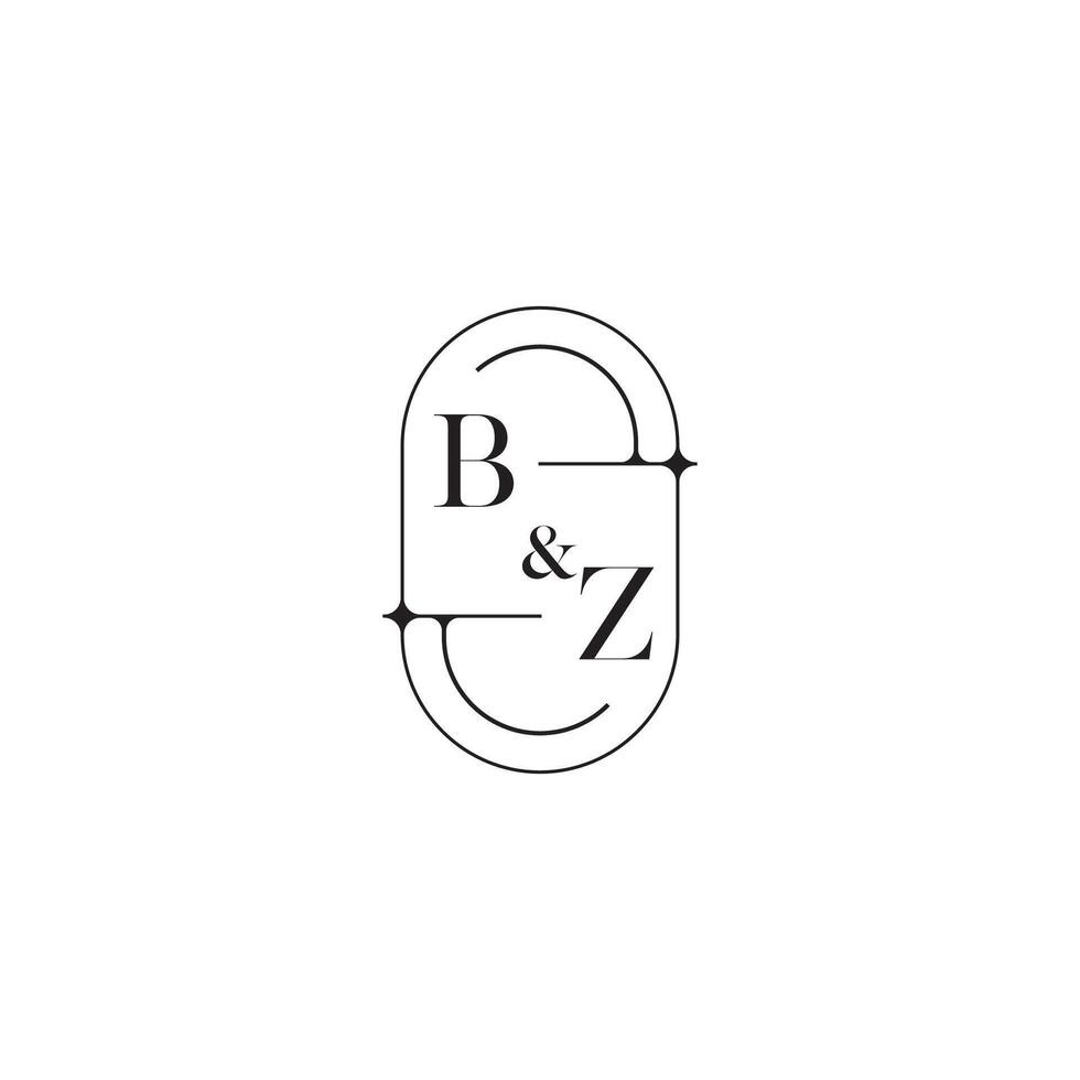 BZ line simple initial concept with high quality logo design vector