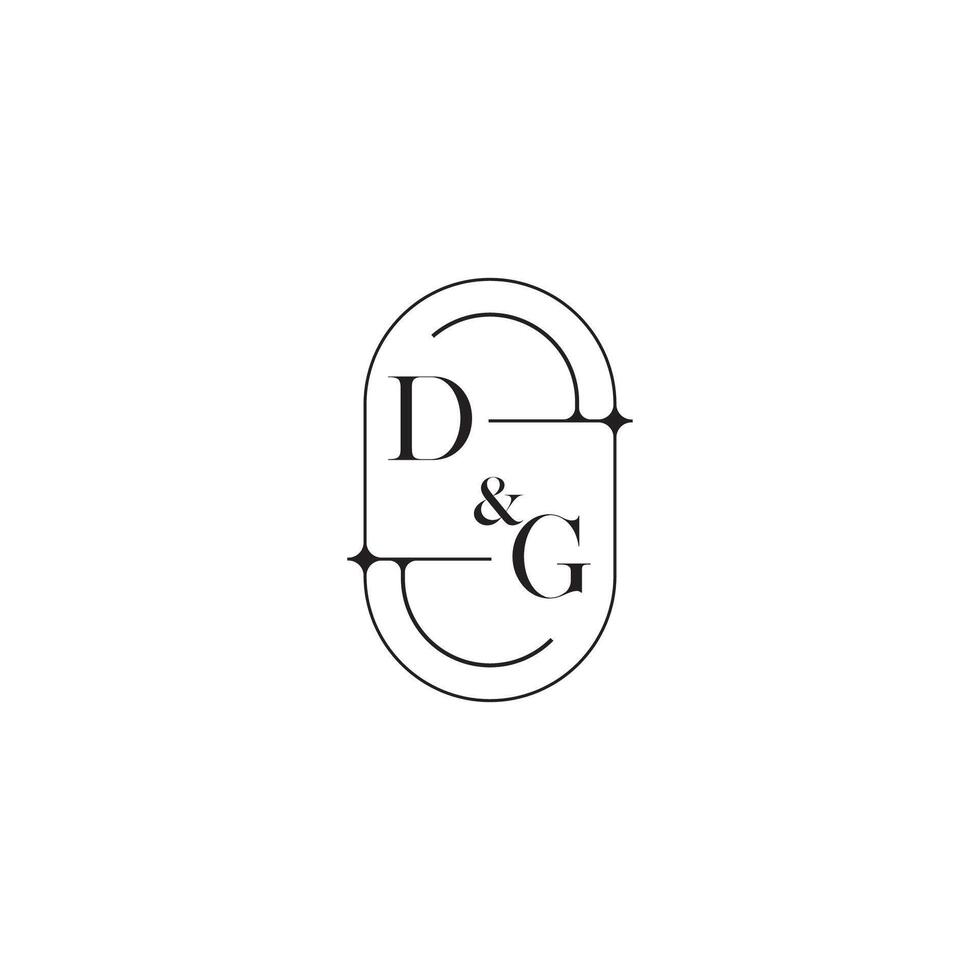 DG line simple initial concept with high quality logo design vector