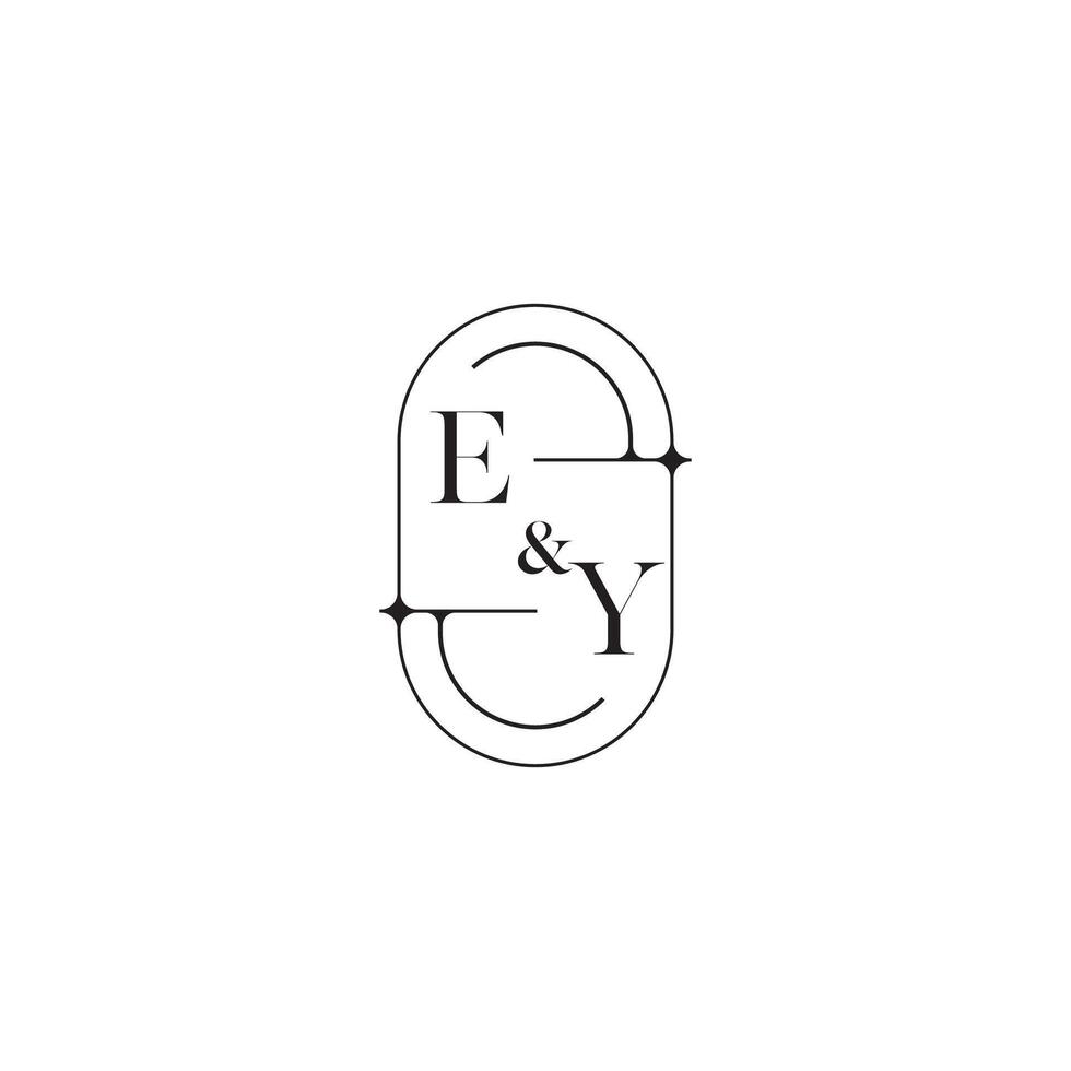 ey línea sencillo inicial concepto con alto calidad logo diseño vector