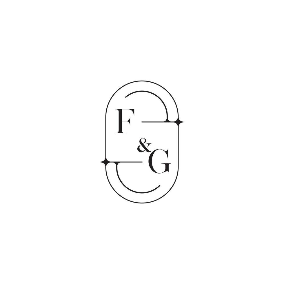 fg línea sencillo inicial concepto con alto calidad logo diseño vector