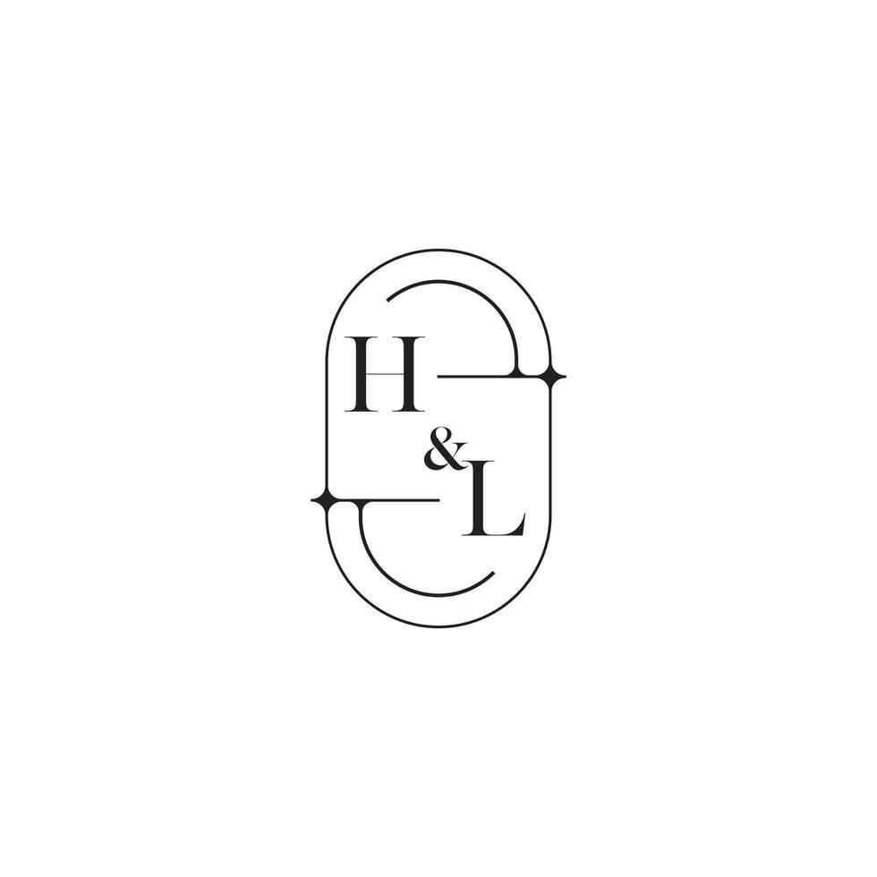 HL line simple initial concept with high quality logo design vector