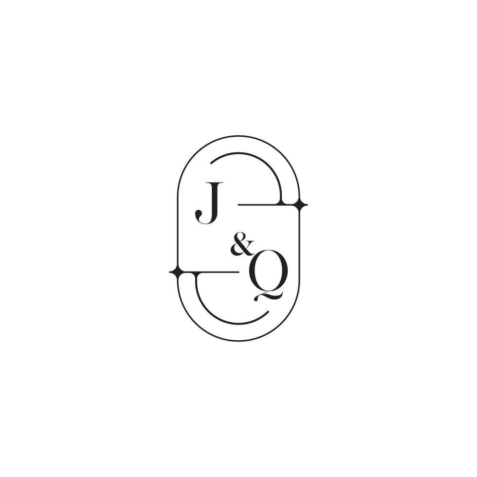 JQ line simple initial concept with high quality logo design vector