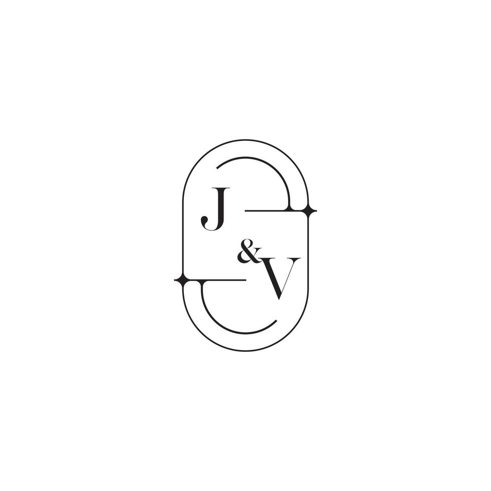 jv línea sencillo inicial concepto con alto calidad logo diseño vector