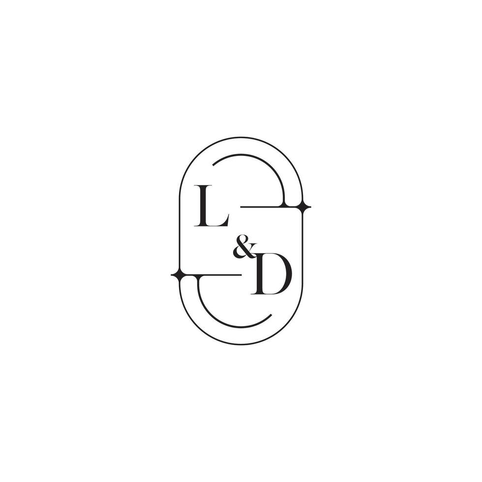 LD line simple initial concept with high quality logo design vector