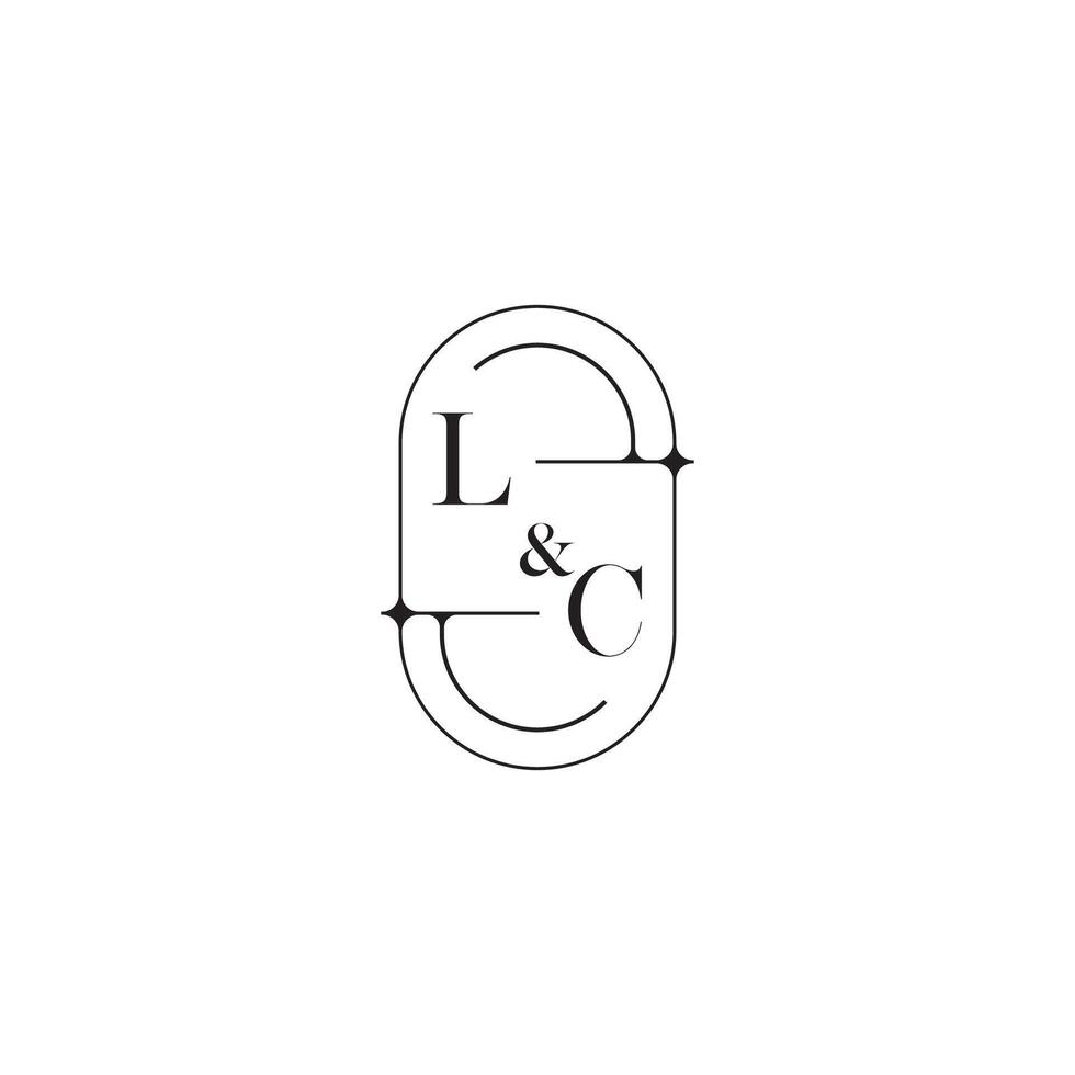 LC line simple initial concept with high quality logo design vector
