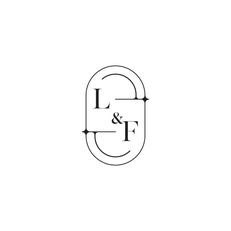 LF line simple initial concept with high quality logo design vector