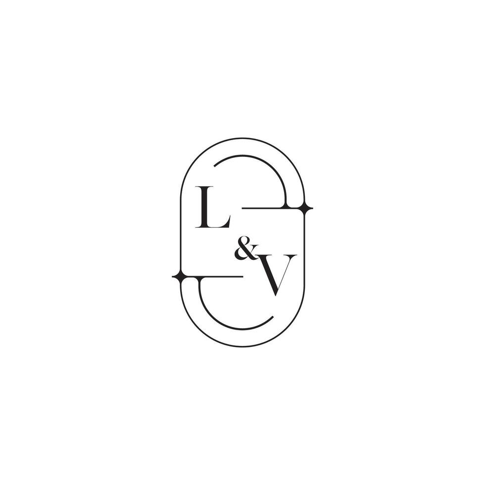 lv línea sencillo inicial concepto con alto calidad logo diseño vector