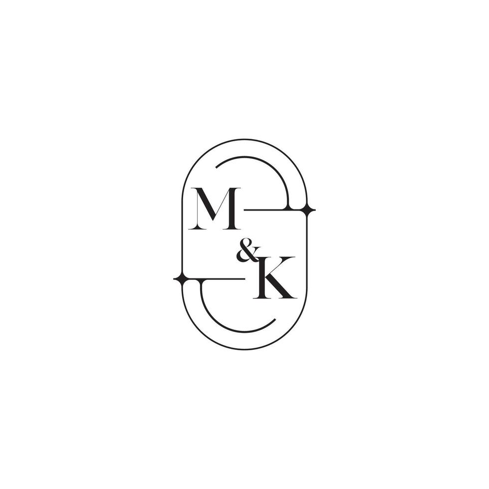 MK line simple initial concept with high quality logo design vector