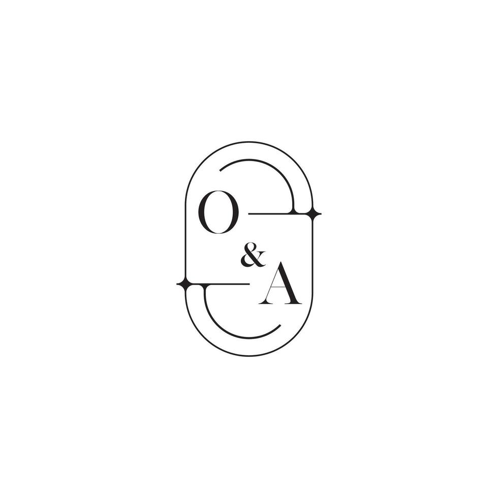 oa línea sencillo inicial concepto con alto calidad logo diseño vector