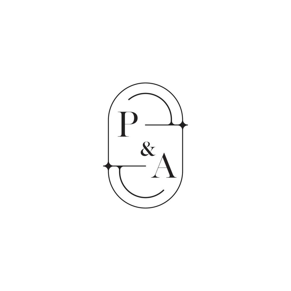 Pensilvania línea sencillo inicial concepto con alto calidad logo diseño vector