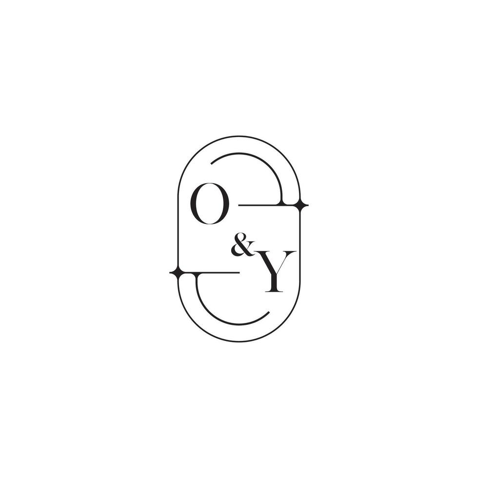 OY line simple initial concept with high quality logo design vector